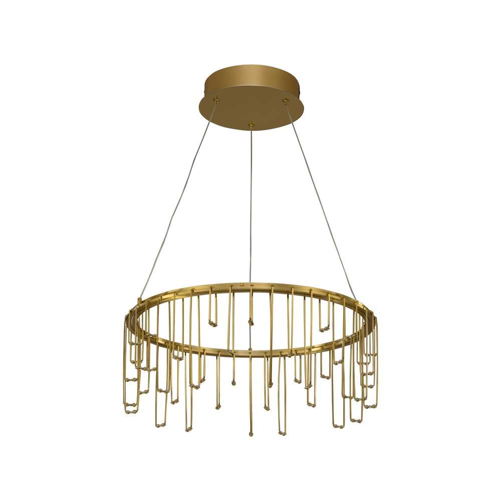 Golden Lighting Lucerna Integrated LED 14in Chandelier in Stainless Steel Gold